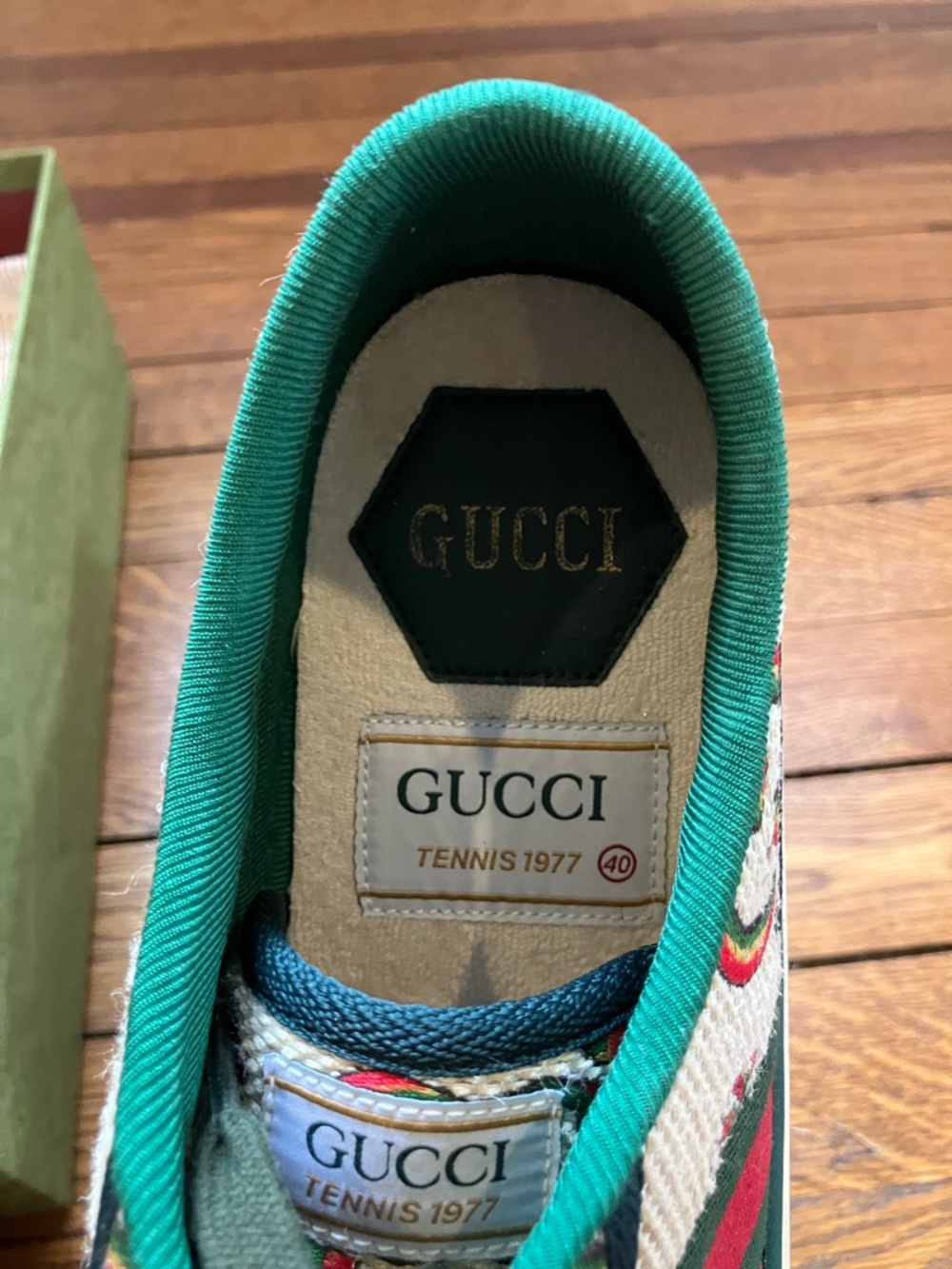 Women Gucci 100 Tennis 1977 Sneaker ‘Beige’ 677648-UMB30-9662 - Picture 7 of 7